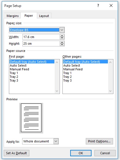 آماده‌سازی فایل برای صفحه‌بندی کتاب - تغییر ابعاد فایل
